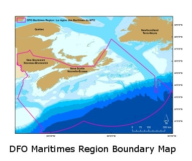 DFO Maritimes Region Boundary Map